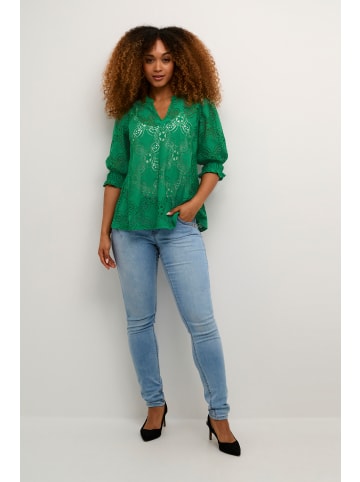 CULTURE Langarm-Bluse CUolu Relaxed fit in Jolly Green