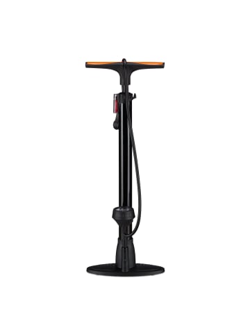 relaxdays Standpumpe mit Manometer in Schwarz