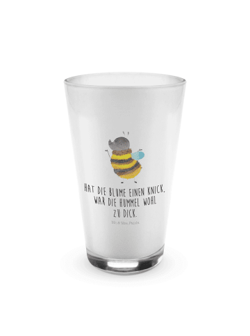 Mr. & Mrs. Panda Wasserglas Hummel flauschig mit Spruch in Transparent