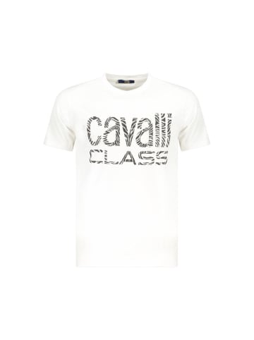 cavalli CLASS Weißes Baumwoll-T-Shirt