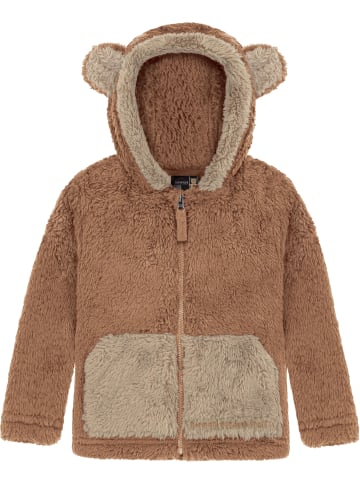 Normani Outdoor Sports Kinder Teddy Jacke „Barvas“ in Braun