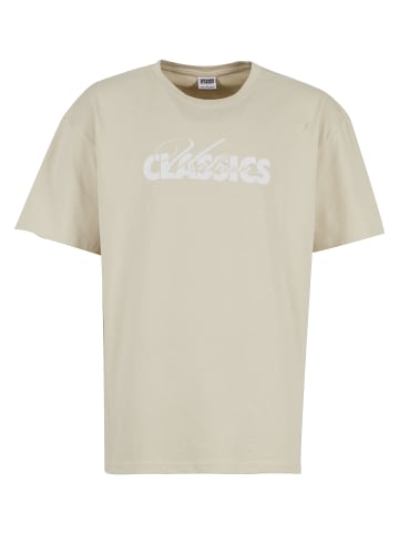 Urban Classics Urban Classics UC Cursive Bold Logo Heavy Oversized Tee in sand