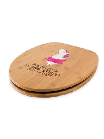 Mr. & Mrs. Panda Motiv WC Sitz Einhorn Ballerina mit Spruch in Braun
