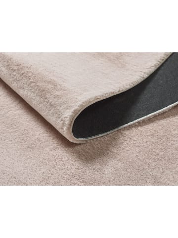 KADIMA DESIGN Kurzflorteppich Uni Antirutsch pflegeleicht Wohnzimmer Schlafzimmer in Rosa