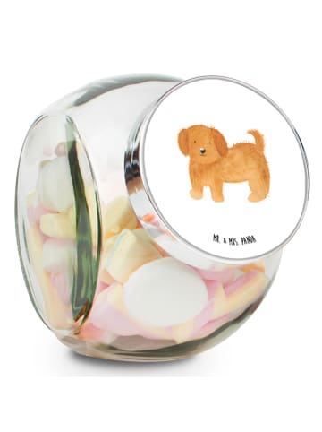 Mr. & Mrs. Panda Vorratsbehälter Hund Flauschig ohne Spruch in Weiß