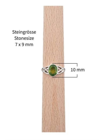 mantraroma 925er Silber - Ringe mit Peridot facettiert