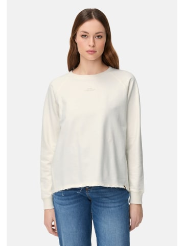 Camel Active Rundhals Sweatshirt aus reiner Baumwolle in Milchweiß