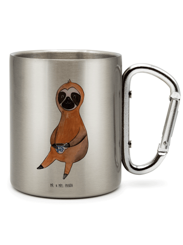 Mr. & Mrs. Panda Trinkbecher Faultier Kaffee ohne Spruch in Silber