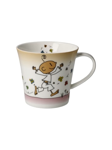 Goebel Coffee-/Tea Mug " Der kleine Yogi - Schmetterlinge im Bauch " in Bunt