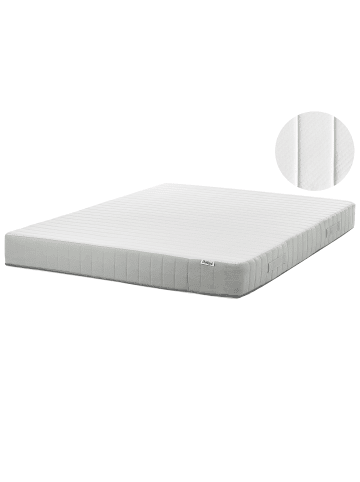 Beliani Matratze SPRING 7 PLUS in Weiß/Grau - (W) 160 x (H) 20 x (L) 200 cm H2/3 Mittel