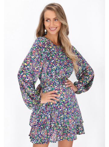 IZIA Women Dress in blue multicolor