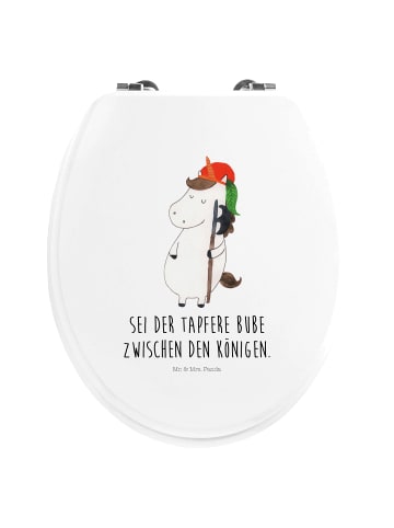 Mr. & Mrs. Panda WC Brille Einhorn mit Spruch in Weiß