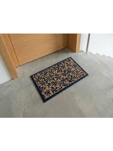 Beliani Fußmatte NUNIVAK in Naturfarben/Beige/Blau - (W) 40 x (L) 60 cm