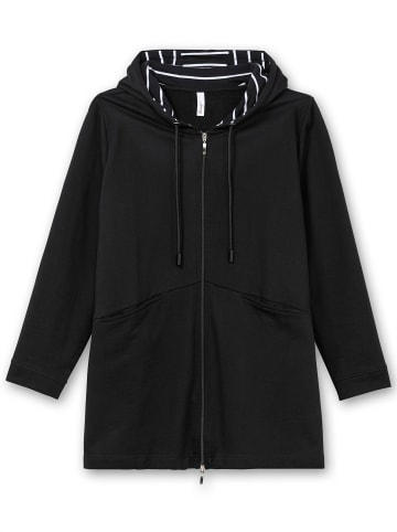 sheego Sweatjacke in schwarz