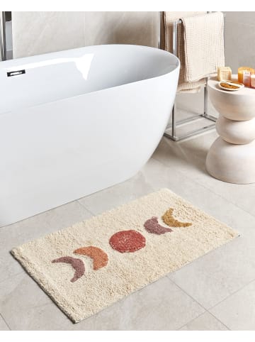 Beliani Badematte ESME in Beige/Orange/Gelb - (W) 50 x (L) 80 cm