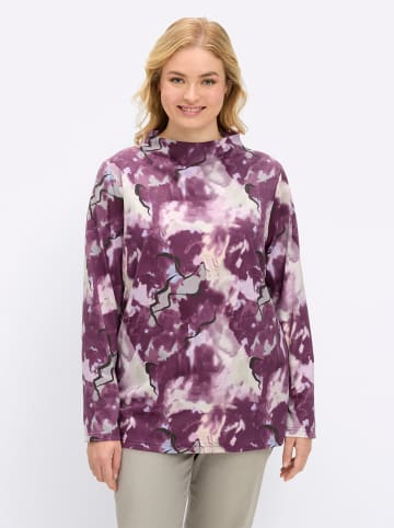 sheego Shirt in bordeaux-bedruckt