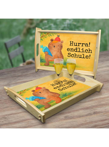 Mr. & Mrs. Panda betttablett Bär Schultüte Design mit Spruch in Weiß