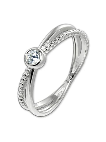 GoldDream 333 Weißgold - 8 Karat Damen Ringe Crossed Fingerring  60 (19,1)