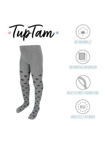 TupTam Mädchen Strickstrumpfhosen Bunt Gemustert 6er Pack in schwarz/rosa