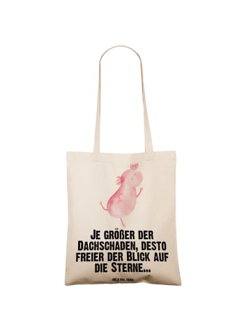 Mr. & Mrs. Panda Stofftragetasche Axolotl Tanzen mit Spruch in Creme