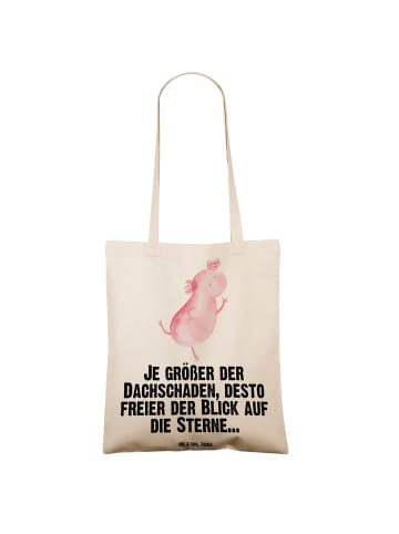 Mr. & Mrs. Panda Tragetasche Axolotl Tanzen mit Spruch in Creme