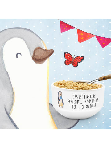 Mr. & Mrs. Panda Schälchen Pinguin Lolli mit Spruch in Weiß