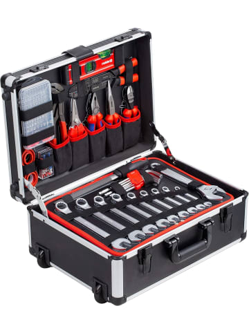 MeisterAnker Werkzeugtrolley 238-teilig Knipex & Wera fahrbar auf Rollen Werkzeugkoffer