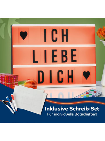 EASYmaxx EASYmaxx LED-Leuchtkasten mit 173 Buchstaben & Symbole inkl. Schreib-Set (3 Stif