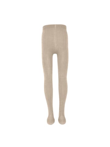 ewers Strumpfhose Rippe in beige meliert