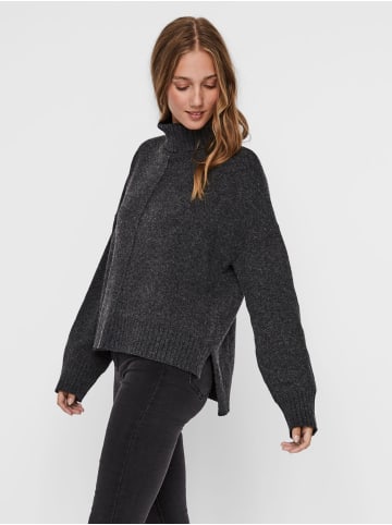 Noisy may Rollkragen Strickpullover mit Schlitzen NMIAN in Grau