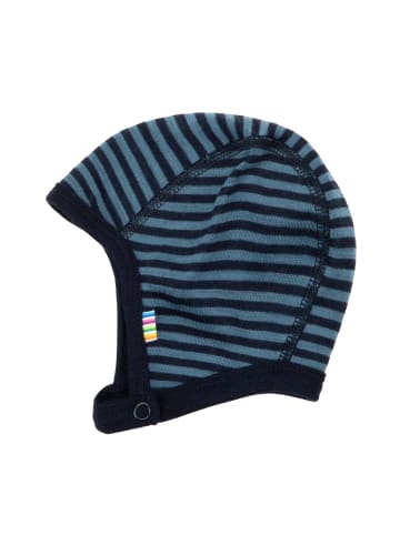 Joha Erstlingsmütze aus Merinowolle in blau