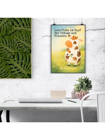Mr. & Mrs. Panda Print Kuh Design mit Spruch in Weiß