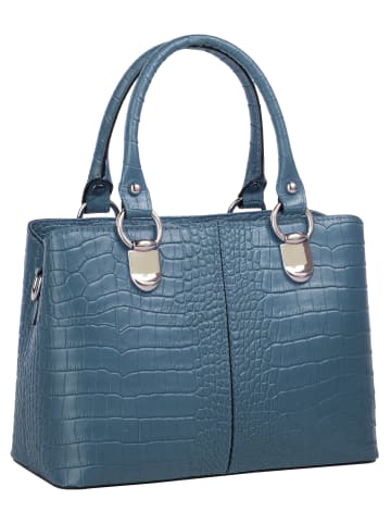 Cluty Umhängetasche echt Leder in blau