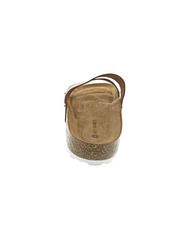 Hey Marly Casual Cork Cognac Pantolette Braun