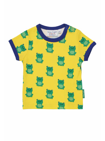 Toby Tiger T-Shirt mit Frosch Print in gelb
