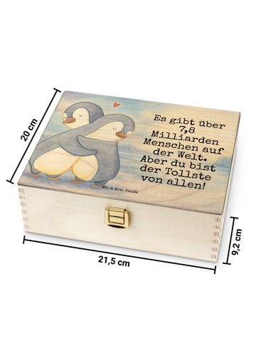 Mr. & Mrs. Panda Teebox Pinguine Kuscheln Design mit Spruch in Weiß