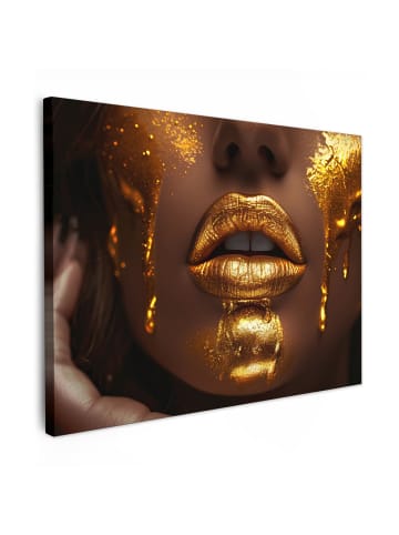 MuchoWow Leinwand bilder Goldenes Gesicht (BxH)