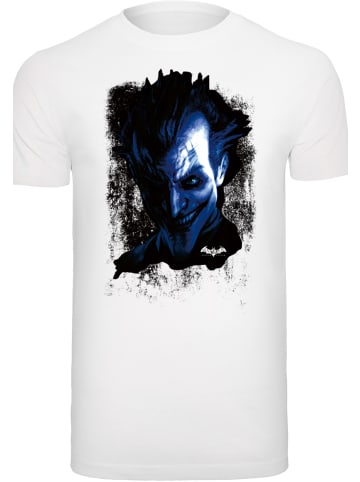 F4NT4STIC T-Shirt DC Comics Batman Arkham Asylum Joker Face Texture in weiß