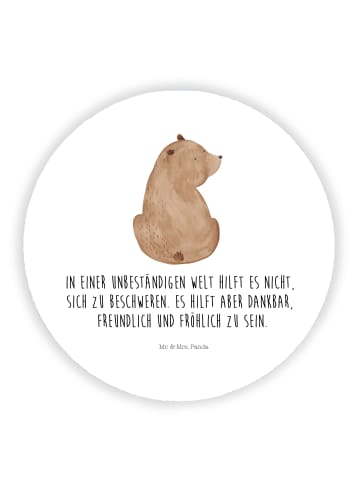 Mr. & Mrs. Panda Rund Magnet Bär Schulterblick mit Spruch in Weiß