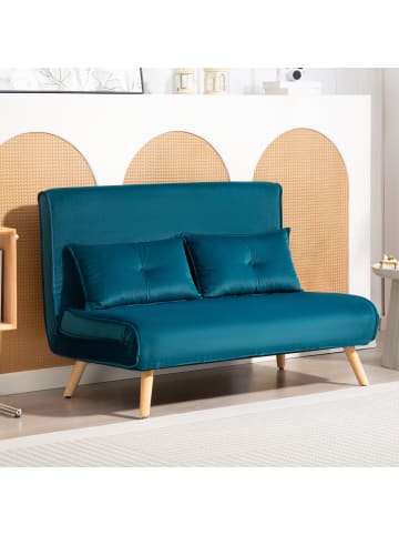 HOMCOM Schlafsofa-120L x 75B x 87H cm-Dunkelgrün