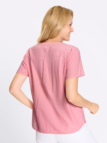Sieh an! Kurzarm-Bluse in rosenholz