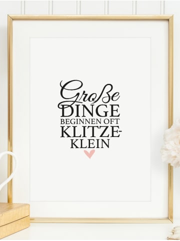 Tales by Jen Poster / Kunstdruck "Große Dinge beginnen oft klitzeklein" I Ohne Rahmen