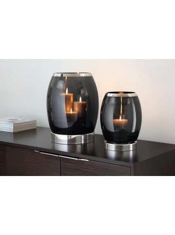 Fink Windlicht York silberfarben, smoke - (H) 29 cm