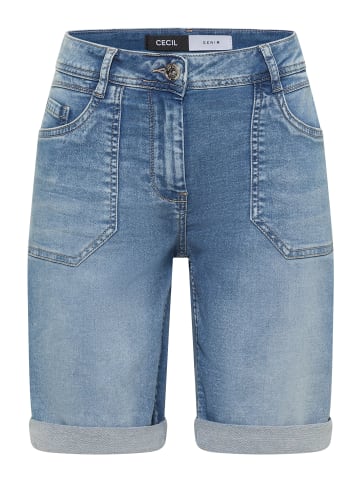 Cecil Style Tracey Shorts Jogg Mid B in Mid Blue Wash