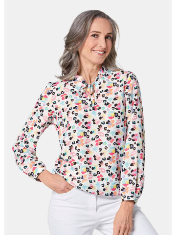 GOLDNER Kurzgröße:  Bluse Zeitlose Bluse mit einzigartigem Druck in multicolor