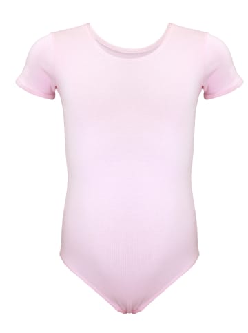 Aquarti Mädchen Kurzarm Ballettanzug Einfarbig in rosa