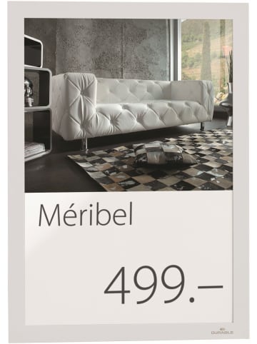 Durable Magnetrahmen Duraframe selbstklebend A4 weiß Packung mit 2 Stück