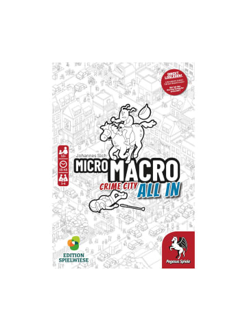 Pegasus Brettspiel MicroMacro: Crime City 3 – All In (Edition Spielwiese), ab 10 Jahre