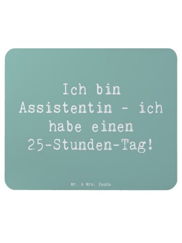 Mr. & Mrs. Panda Mousepad Spruch Assistentin Zauber mit Spruch in Meeresbrise