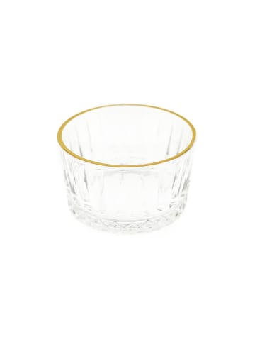 Almina Almina Elisa 6 Teilige Glasschalen-Set mit Goldumrandung in Transparent